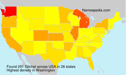 Surname Gitchel in USA Surname Gitchel in USA