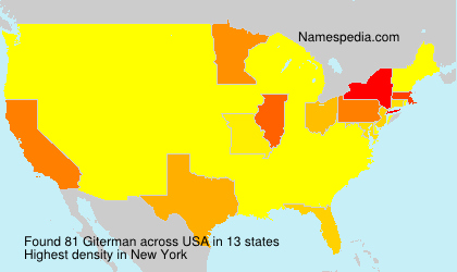 Surname Giterman in USA Surname Giterman in USA