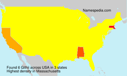 Surname Githii in USA Surname Githii in USA