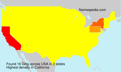 Surname Gitig in USA Surname Gitig in USA