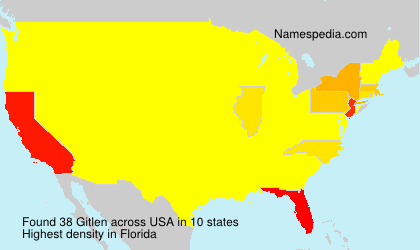 Surname Gitlen in USA Surname Gitlen in USA