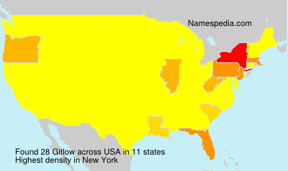 Surname Gitlow in USA Surname Gitlow in USA