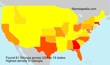 Surname Gitonga in USA Surname Gitonga in USA