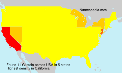 Surname Gitstein in USA Surname Gitstein in USA
