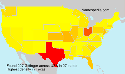 Surname Gittinger in USA Surname Gittinger in USA
