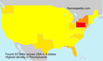Surname Gittis in USA Surname Gittis in USA