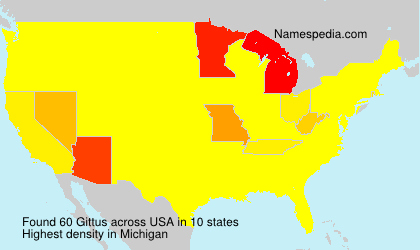 Surname Gittus in USA Surname Gittus in USA