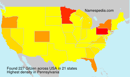 Surname Gitzen in USA Surname Gitzen in USA