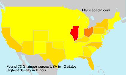 Surname Gitzinger in USA Surname Gitzinger in USA