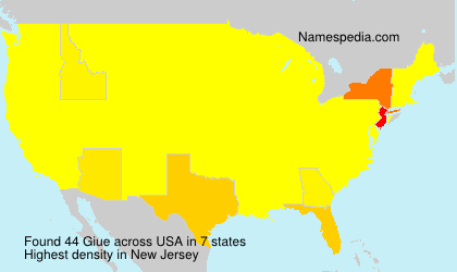 Surname Giue in USA Surname Giue in USA