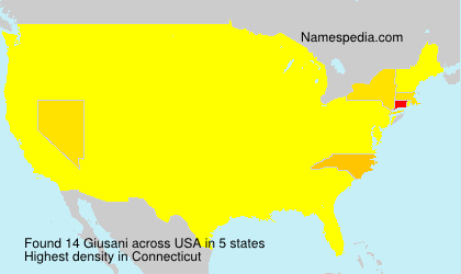 Surname Giusani in USA Surname Giusani in USA