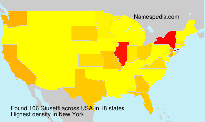 Surname Giuseffi in USA Surname Giuseffi in USA