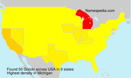 Surname Gizicki in USA Surname Gizicki in USA