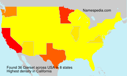 Surname Gjerset in USA Surname Gjerset in USA