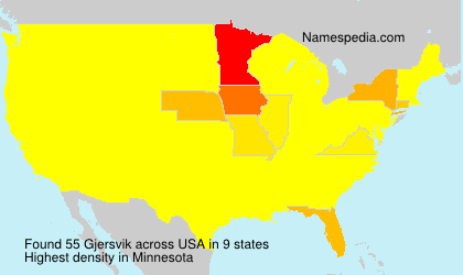 Surname Gjersvik in USA Surname Gjersvik in USA