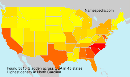 Surname Gladden in USA Surname Gladden in USA