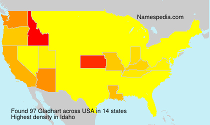 Surname Gladhart in USA Surname Gladhart in USA