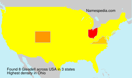 Surname Gleadell in USA
