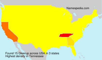 Surname Gleerup in USA Surname Gleerup in USA