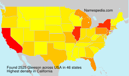 Surname Gleeson in USA Surname Gleeson in USA