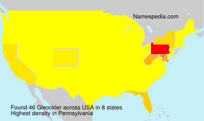 Surname Gleockler in USA Surname Gleockler in USA