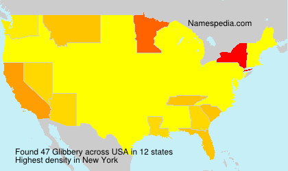 Surname Glibbery in USA Surname Glibbery in USA