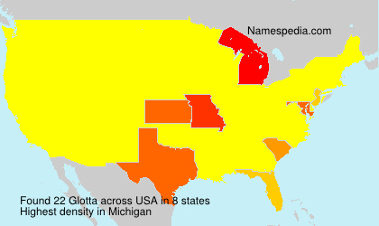 Familiennamen Glotta - USA