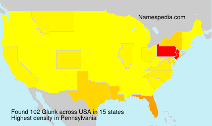 Surname Glunk in USA Surname Glunk in USA