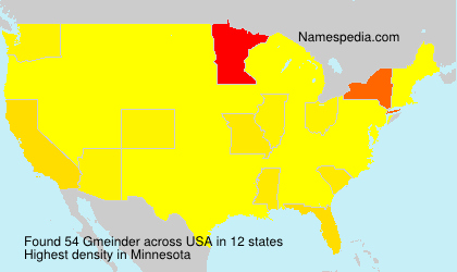 Surname Gmeinder in USA Surname Gmeinder in USA