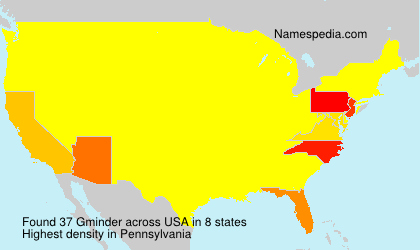 Surname Gminder in USA Surname Gminder in USA