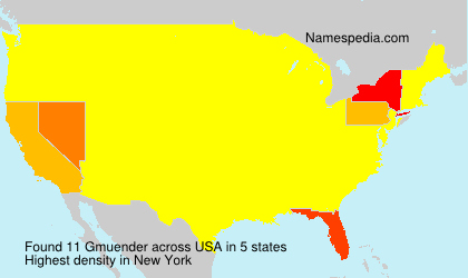 Surname Gmuender in USA Surname Gmuender in USA