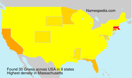 Surname Gness in USA Surname Gness in USA