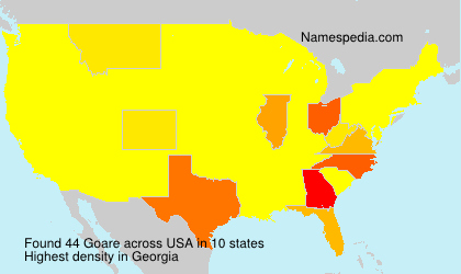 Surname Goare in USA Surname Goare in USA