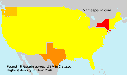 Surname Goarin in USA Surname Goarin in USA