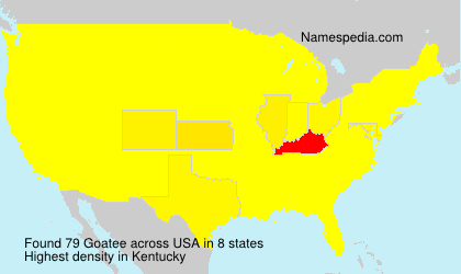 Surname Goatee in USA Surname Goatee in USA