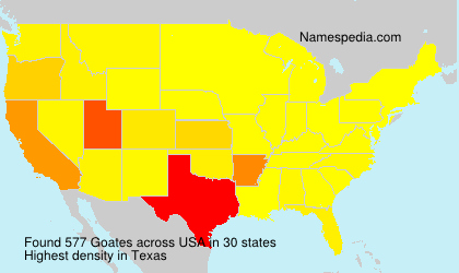 Surname Goates in USA Surname Goates in USA