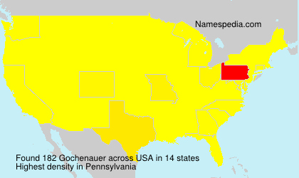 Surname Gochenauer in USA Surname Gochenauer in USA