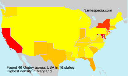 Surname Godey in USA Surname Godey in USA