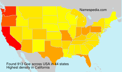 Surname Goe in USA Surname Goe in USA
