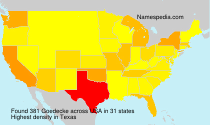 Surname Goedecke in USA Surname Goedecke in USA