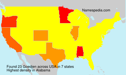 Surname Goedjen in USA Surname Goedjen in USA