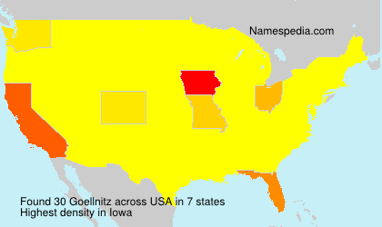 Surname Goellnitz in USA Surname Goellnitz in USA