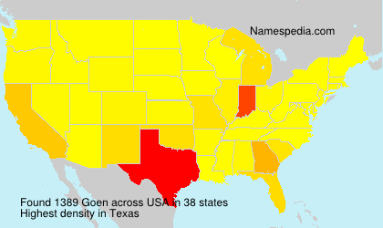 Surname Goen in USA Surname Goen in USA
