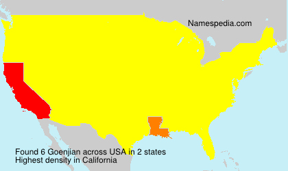Surname Goenjian in USA Surname Goenjian in USA