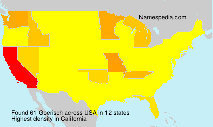 Surname Goerisch in USA Surname Goerisch in USA
