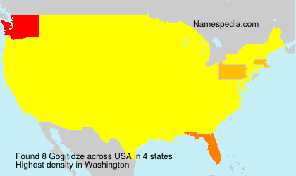 Surname Gogitidze in USA Surname Gogitidze in USA