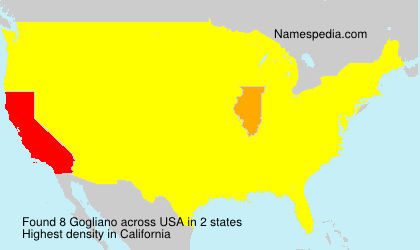 Surname Gogliano in USA Surname Gogliano in USA