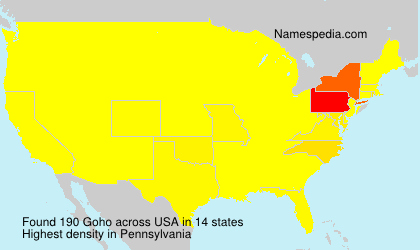 Surname Goho in USA Surname Goho in USA
