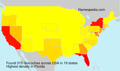 Surname Goicochea in USA Surname Goicochea in USA