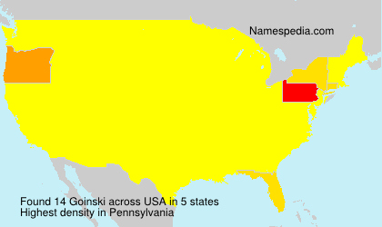 Surname Goinski in USA Surname Goinski in USA